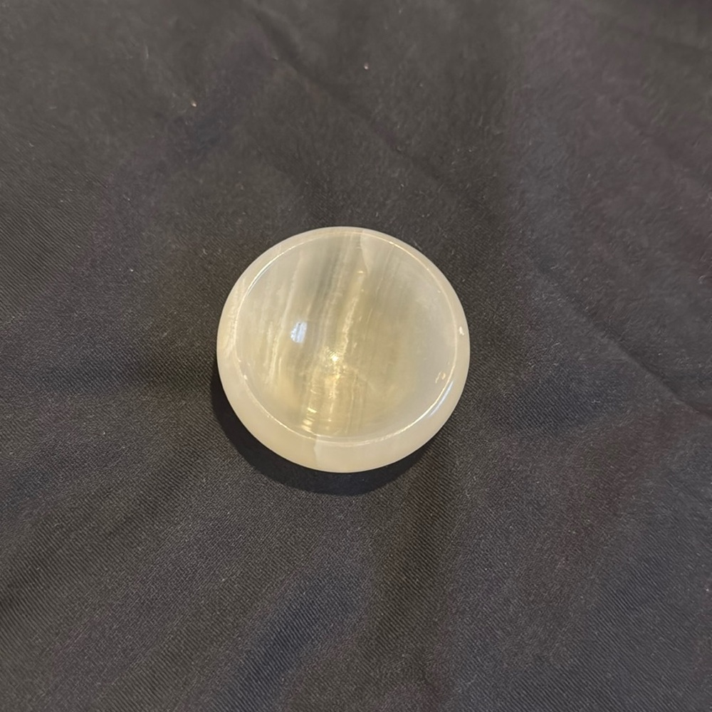 Vintage Onyx Bowl or Ashtray Dish, circa 1950's